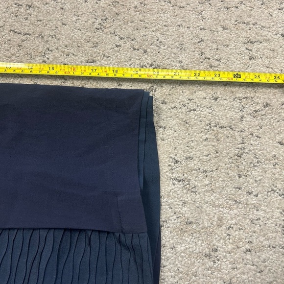 “Girls from Savoy” 10 (Anthropologie) Navy Blue Skirt with gold button nautical - Picture 11 of 16